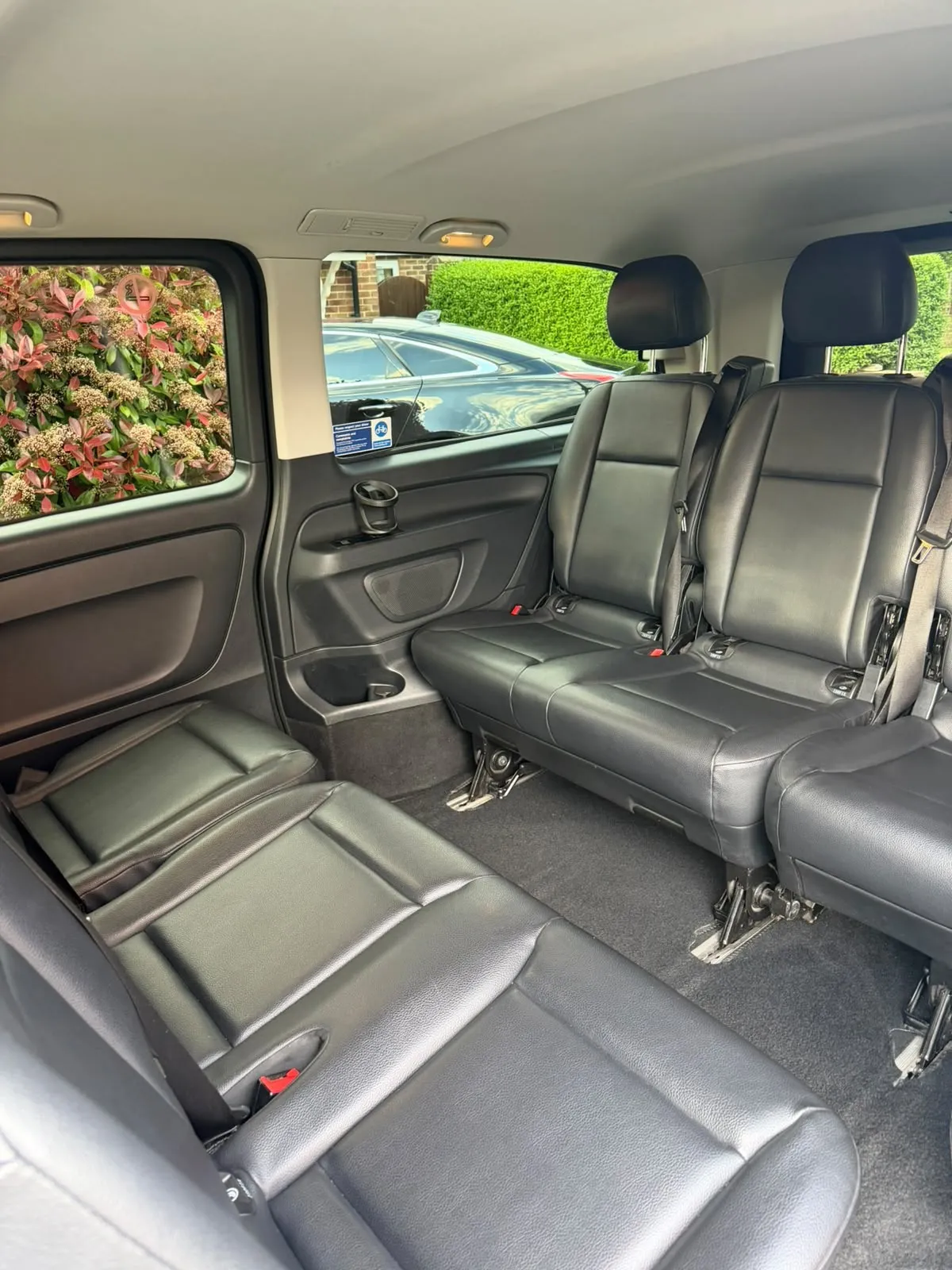 Seats in the Mercedes people carrier